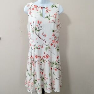 Gabby Skye White and Pink Floral Mini Dress